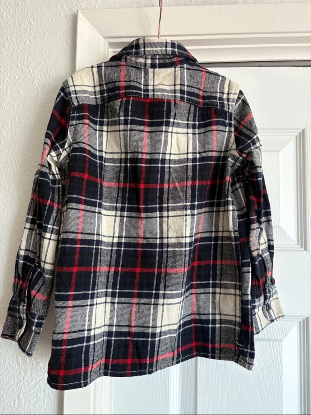 GAP Boys 4# Plaid Button-Down Flannel Shirt